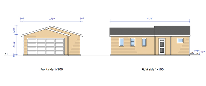 sleep out 平面図 図面 プラン7.65×10.55
