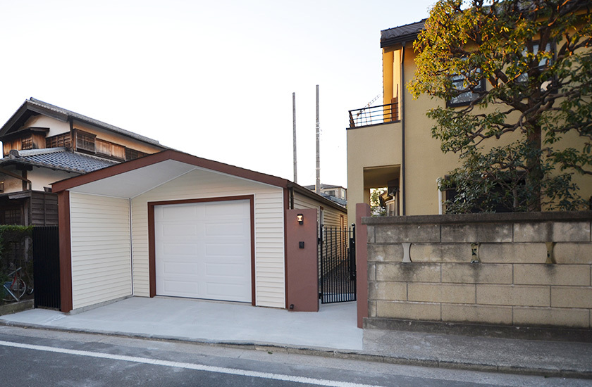木造ガレージ 施工事例