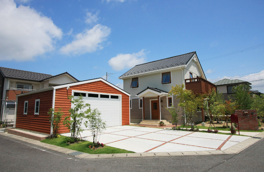 木造ガレージ 施工事例