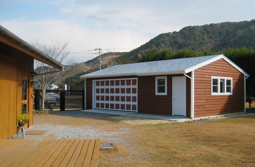 木造ガレージ 施工事例