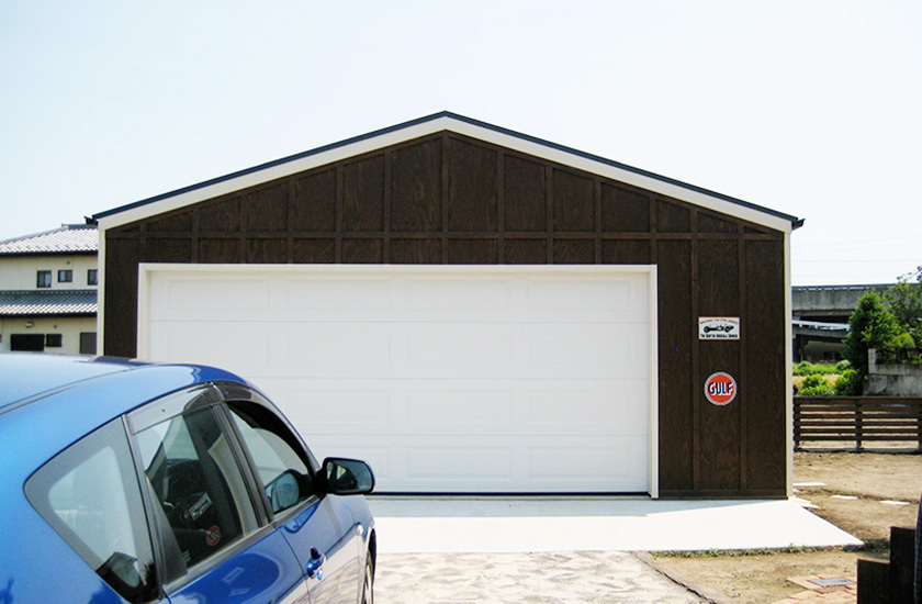 木造ガレージ 施工事例
