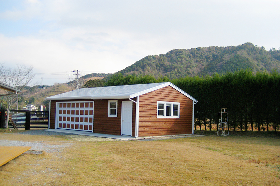 木造ガレージ 施工事例