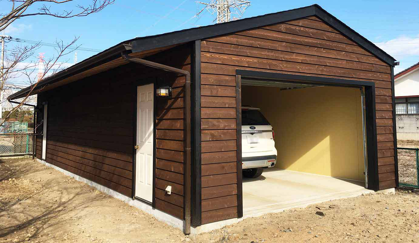 木造ガレージ・車庫・物置・小屋・倉庫