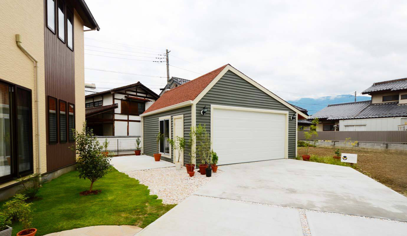 木造ガレージ・車庫・物置・小屋・倉庫