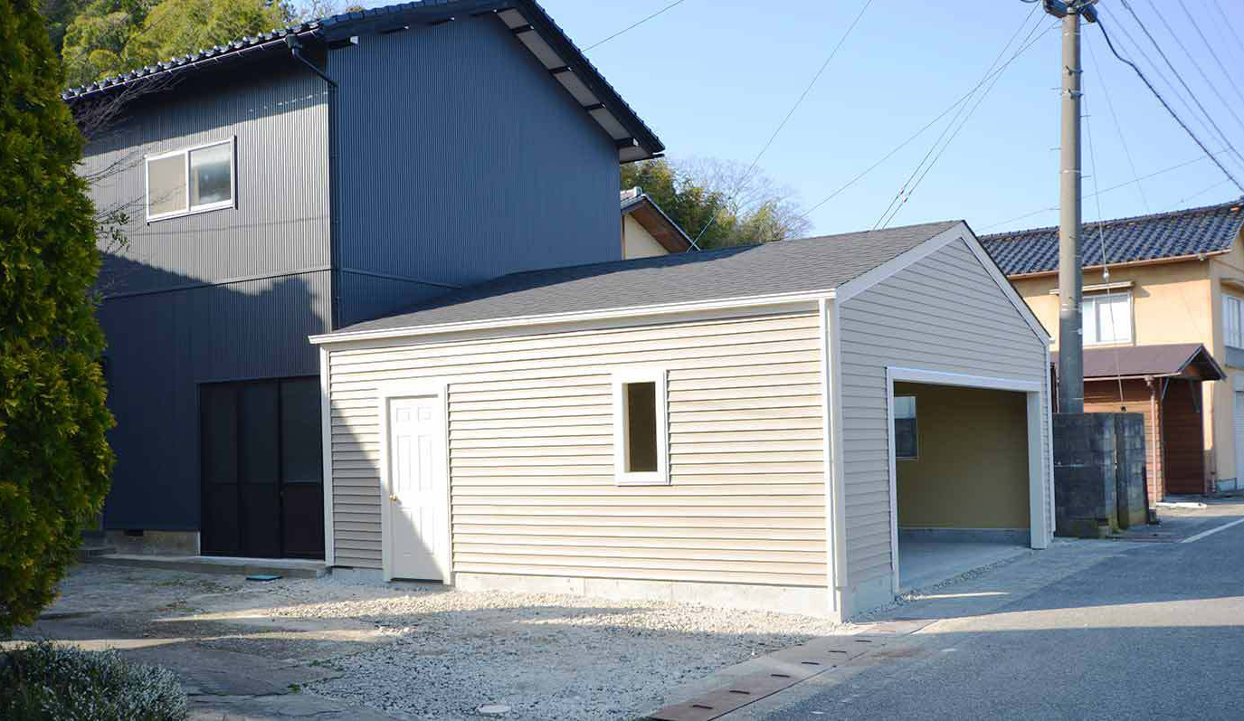 木造ガレージ・車庫・物置・小屋・倉庫