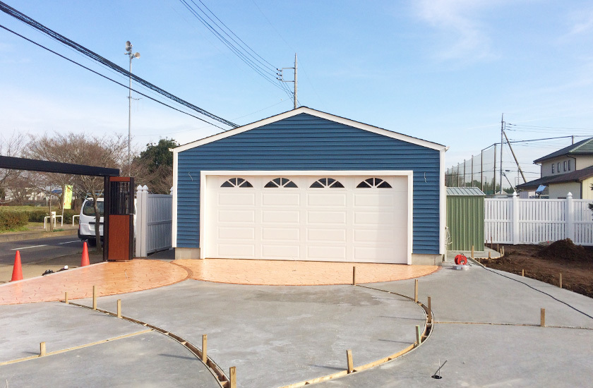 木造ガレージ 施工事例