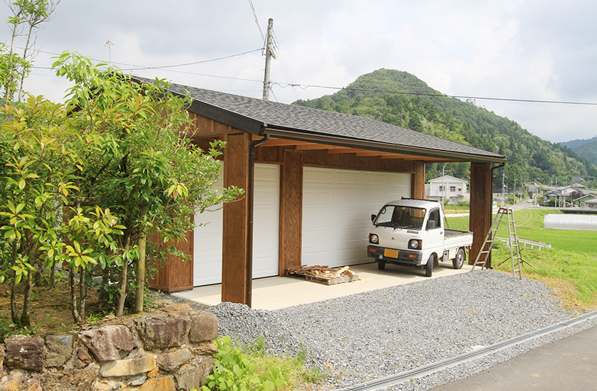 木造ガレージ 施工事例