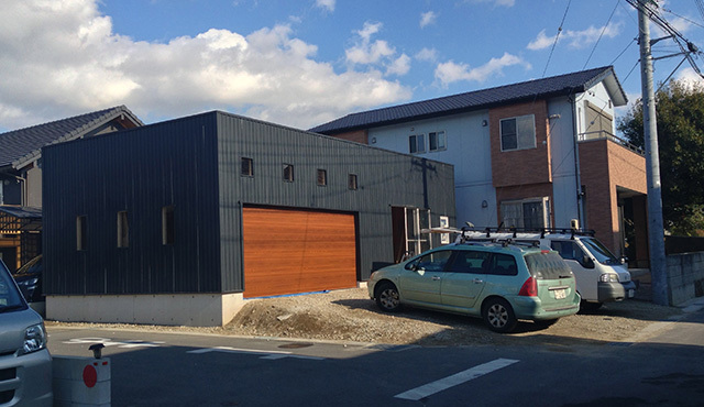 木造ガレージ,倉庫,車庫,住宅