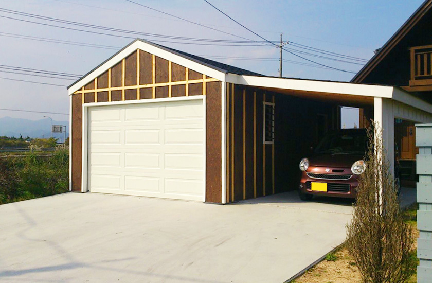 木造ガレージ カーポート
