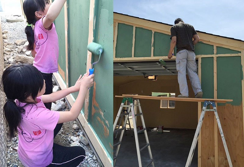 木の質感を生かした木造ガレージG-BB写真