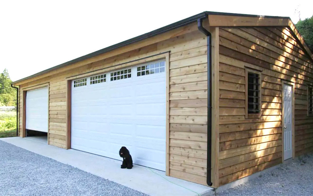 木の質感を生かした木造ガレージG-BB写真