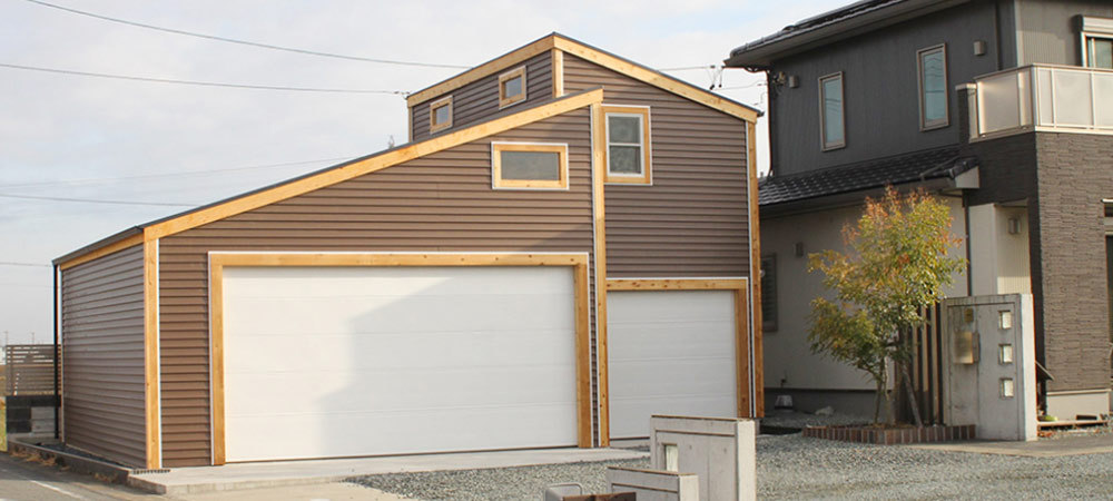 2階建て木造ガレージ G Attic の施工事例3選