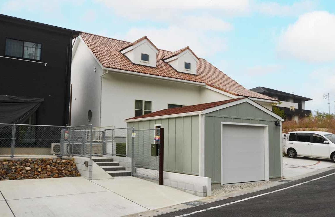 木造ガレージ 住宅
